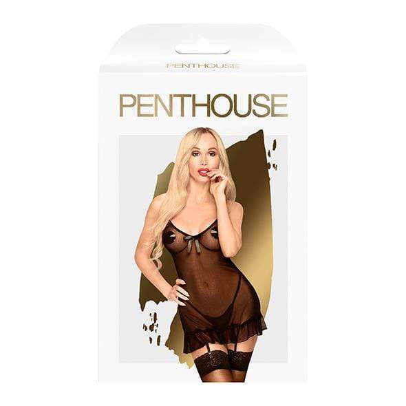 Penthouse - Guilty Icon Suspender Dress with Thong Chemise L/XL (Black) -  Chemises  Durio.sg