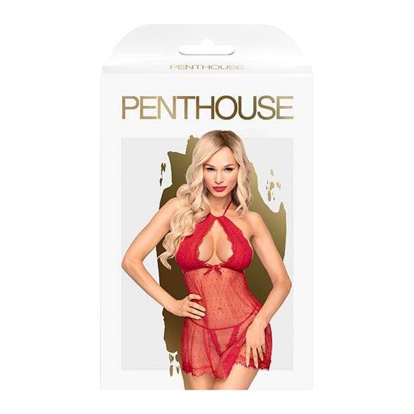 Penthouse - Libido Boost Babydoll Chemise M/L (Red) -  Dresses  Durio.sg