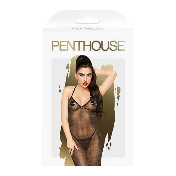 Penthouse - Love On Fire Sheer Shimmer Dress with Thong S/M (Black) -  Dresses  Durio.sg