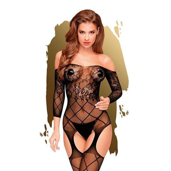 Penthouse - Top Notch Long Sleeved Lace Bodystocking Costume XL (Black) -  Bodystockings  Durio.sg