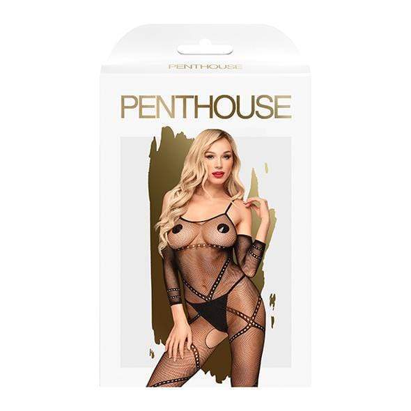 Penthouse - Under Arrest Sheer Criss Cross Crotchless Bodystocking Costume XL (Black) -  Bodystockings  Durio.sg