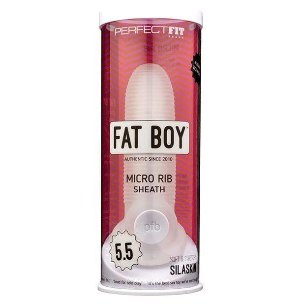 Perfect Fit - Fat Boy Micro Rib Sheath Cock Sleeve 5.5"(Clear) -  Cock Sleeves (Non Vibration)  Durio.sg