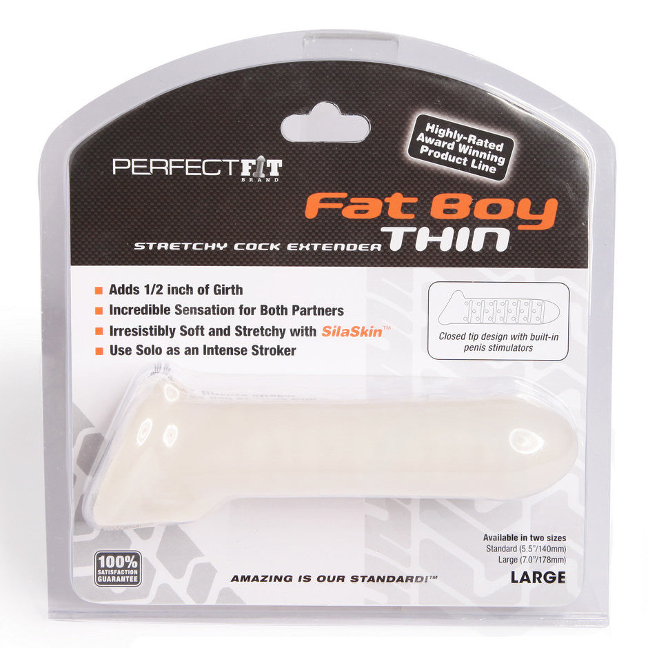 Perfect Fit - Fat Boy Thin Cock Sleeve Large (Clear) -  Cock Sleeves (Non Vibration)  Durio.sg