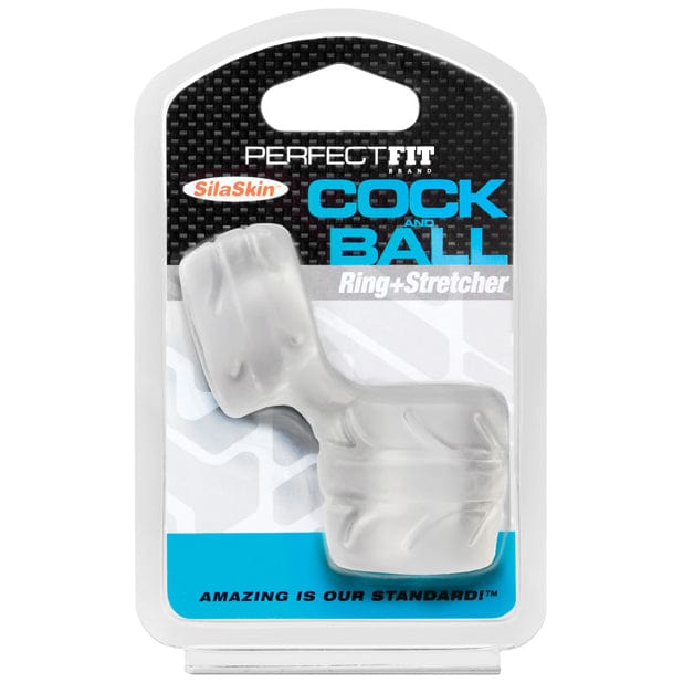 Perfect Fit - SilaSkin Cock and Ball Ring (White) -  Cock Ring (Non Vibration)  Durio.sg
