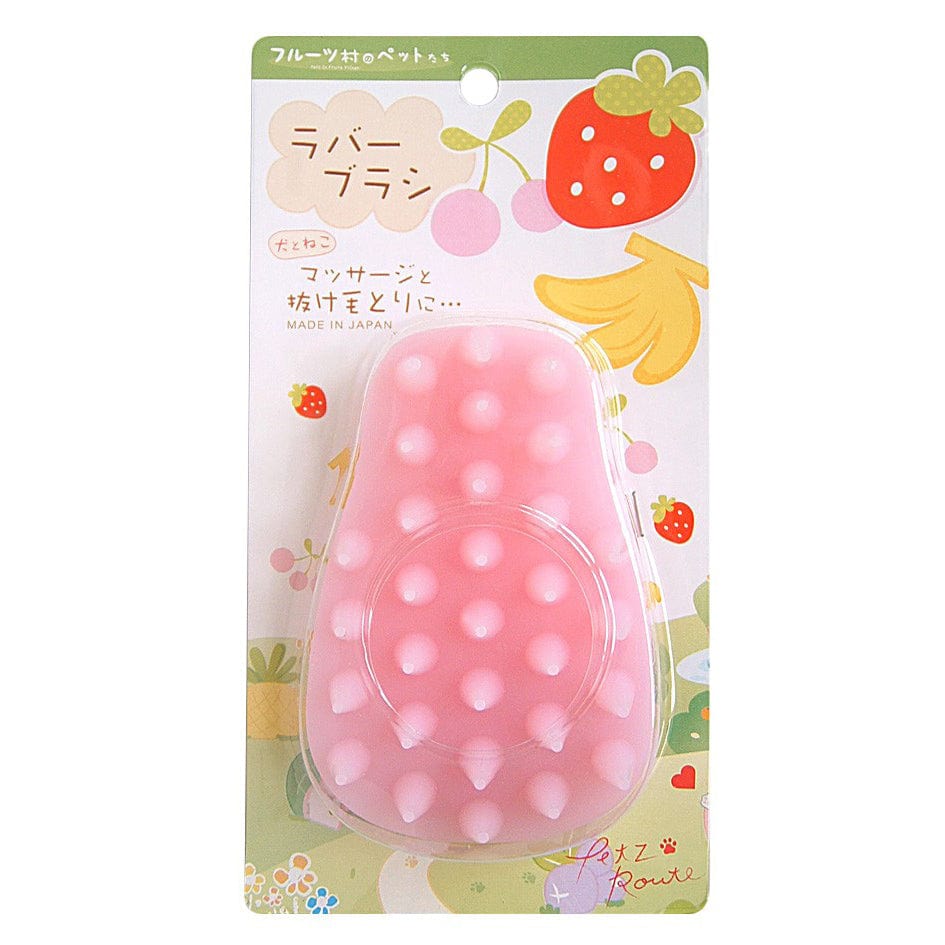 Petz Route - Rubber Grooming Brush for Dogs and Cats (Pink) -  Pet Brush  Durio.sg