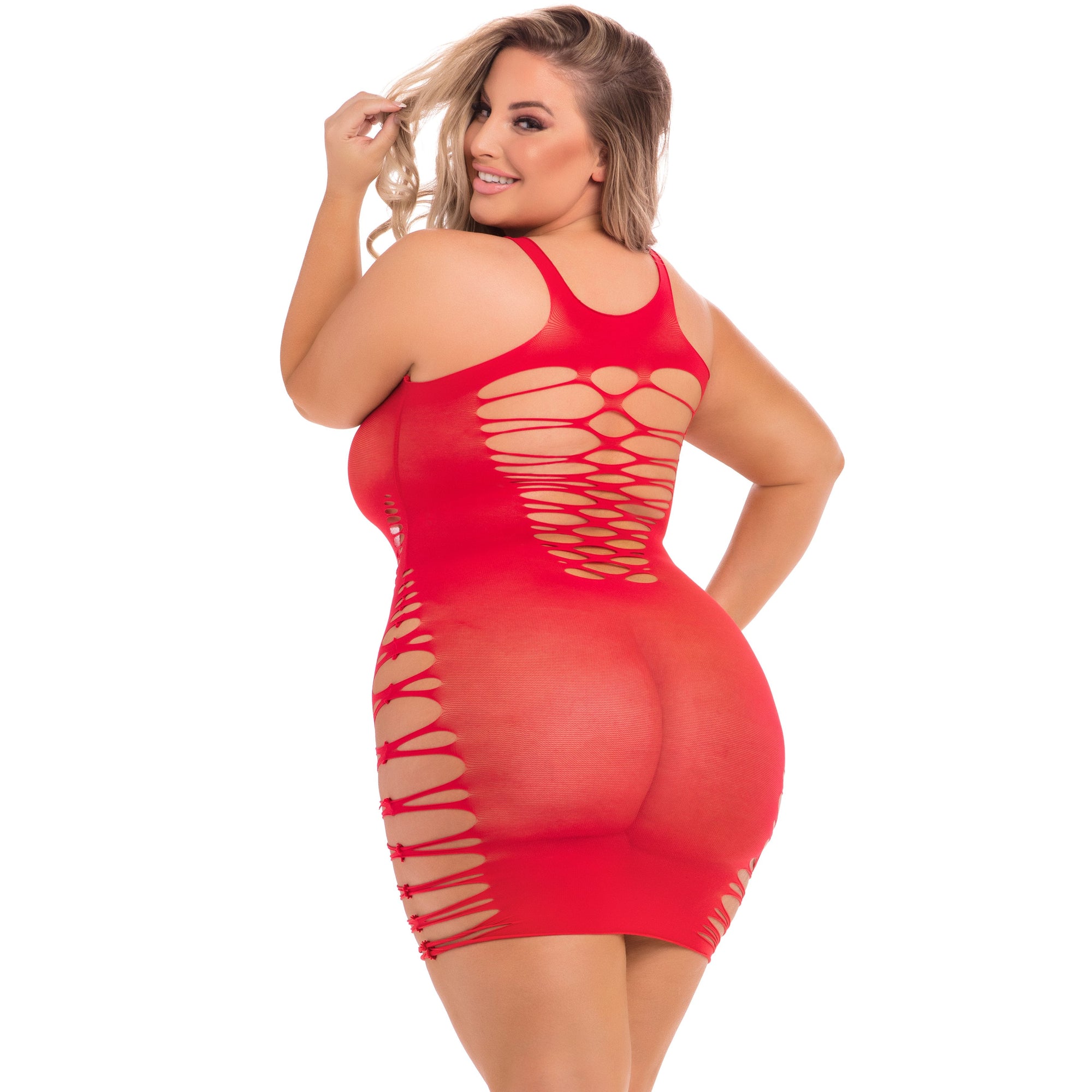 Pink Lipstick - Back 2 Basixxx Hi Neck Dress Costume Queen (Red) -  Dresses  Durio.sg