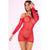 Pink Lipstick - Bad Intentions Fishnet Dress Costume OS (Red) -  Dresses  Durio.sg