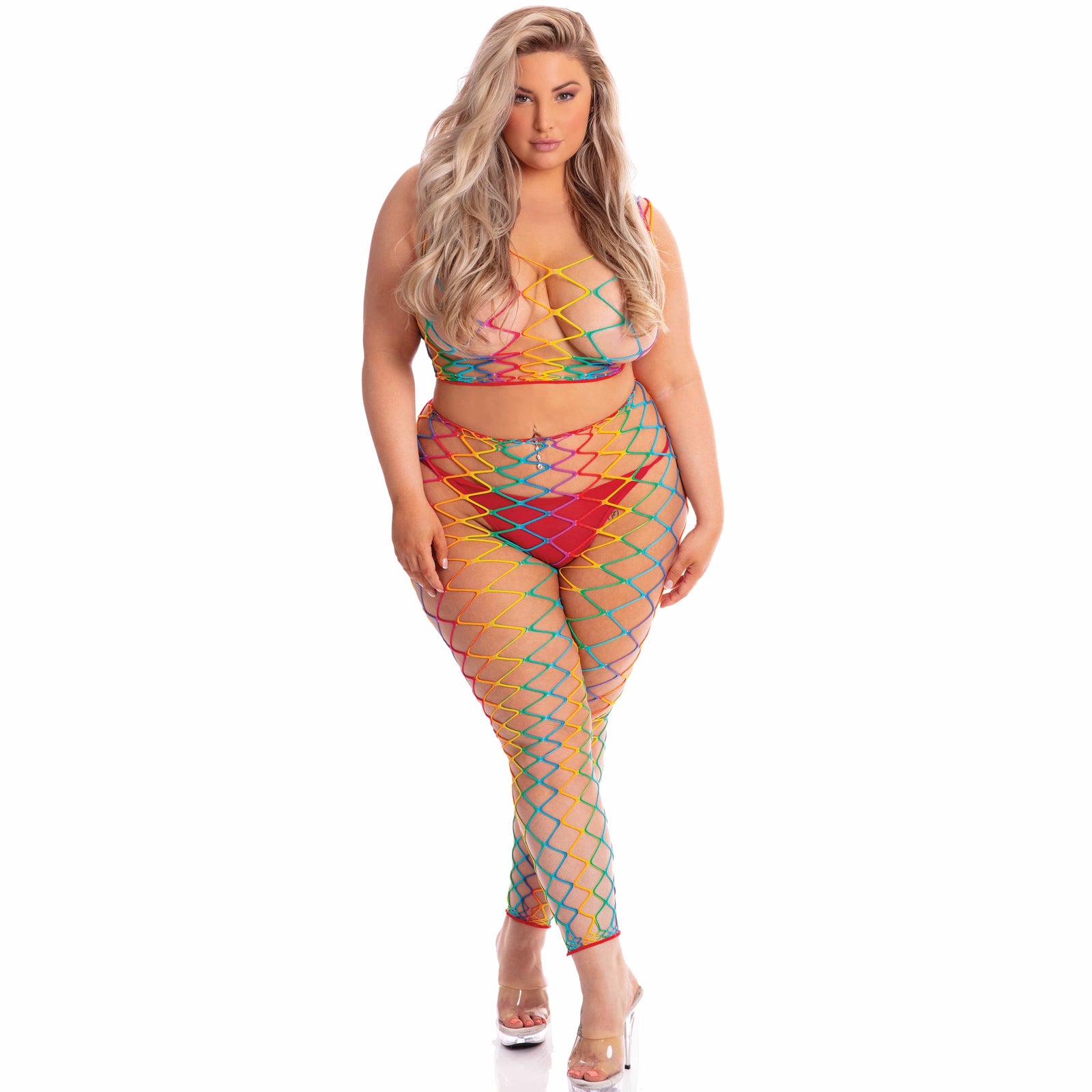 Pink Lipstick - Roy G. Biv 2Pc Bodystocking Costume Queen (Multicolor) -  Bodystockings  Durio.sg
