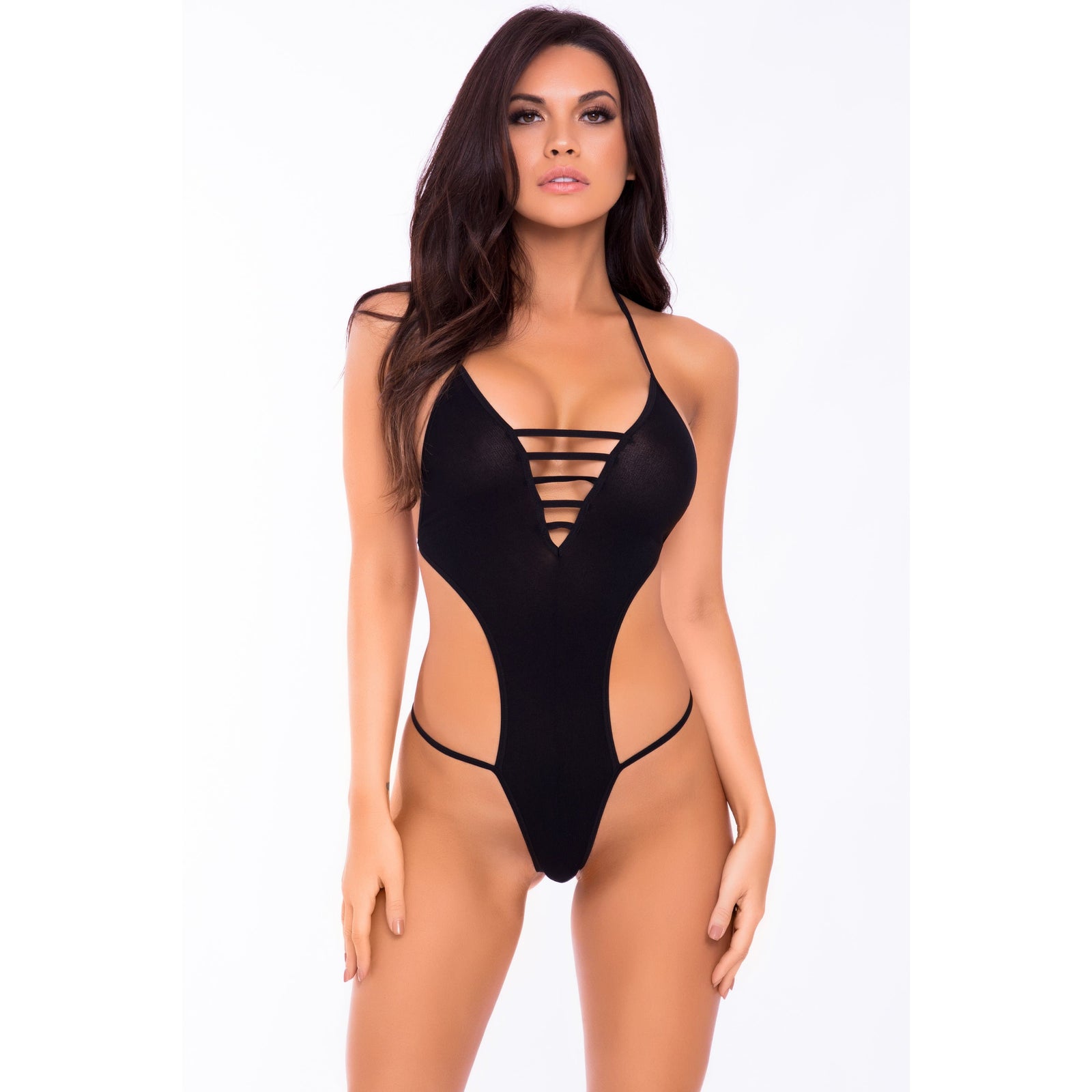 Pink Lipstick - V Is For Vixen Bodysuit Costume M/L (Black) -  Bodysuits  Durio.sg