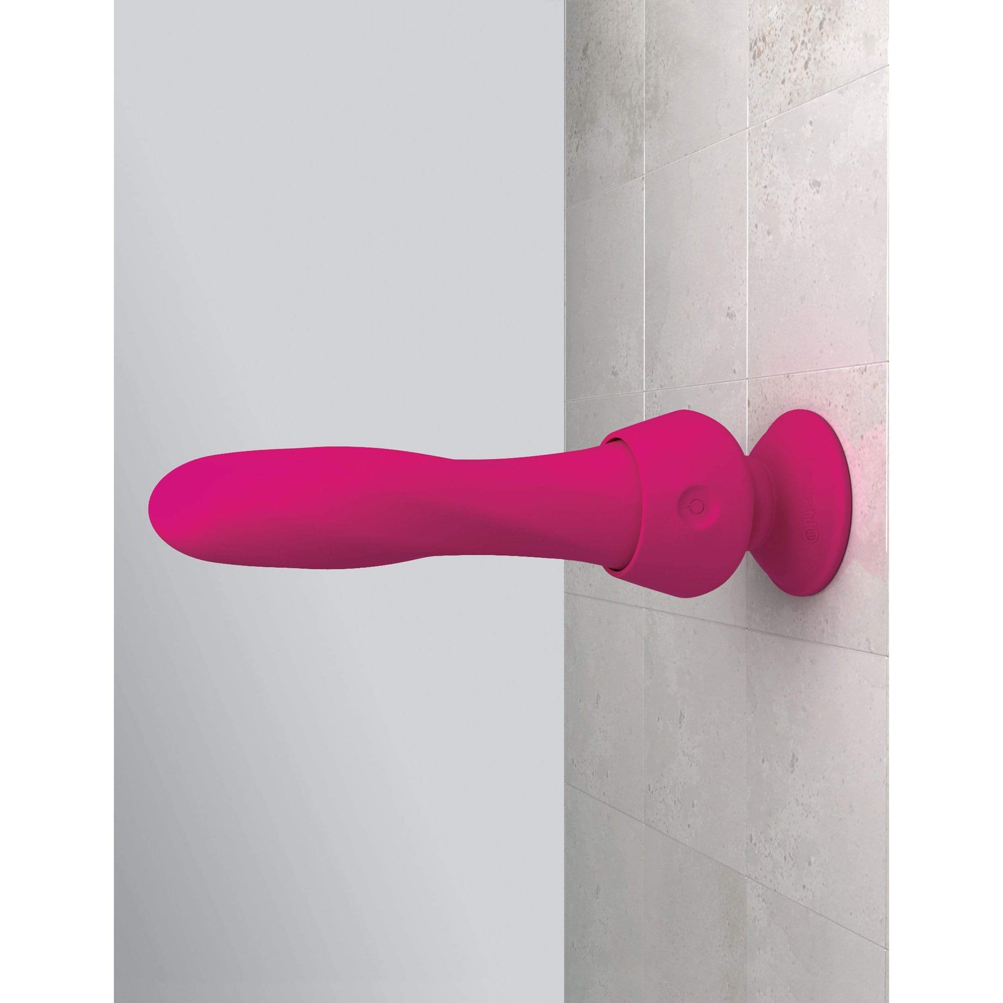 Pipedream - 3Some Myself and Us Wall Banger Deluxe Silicone Vibrator (Pink) -  Non Realistic Dildo w/o suction cup (Vibration) Rechargeable  Durio.sg