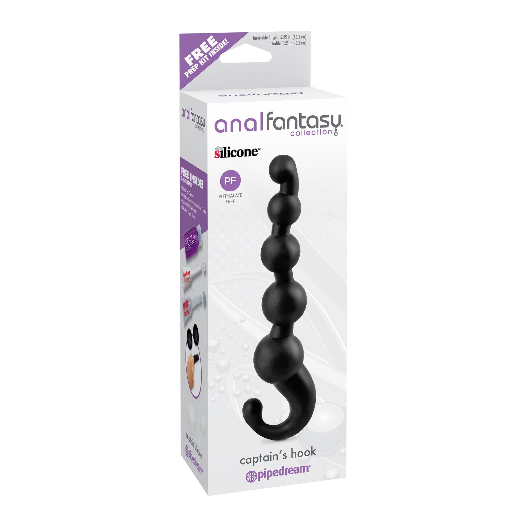 Pipedream - Anal Fantasy Collection Captain's Hook Anal Beads (Black) -  Anal Beads (Non Vibration)  Durio.sg