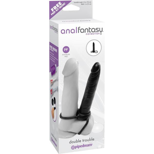 Pipedream - Anal Fantasy Collection Double Trouble -  Strap On with Dildo for Reverse Insertion (Non Vibration)  Durio.sg