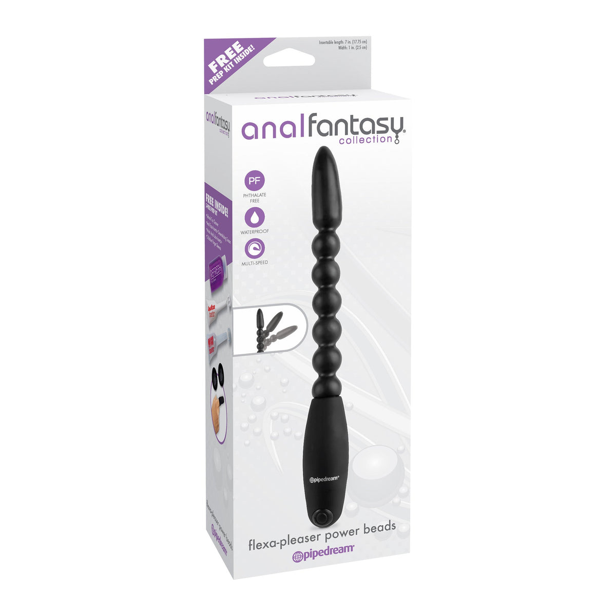 Pipedream - Anal Fantasy Collection Flexa-Pleaser Power Beads 7&quot; (Black) -  Anal Beads (Non Vibration)  Durio.sg