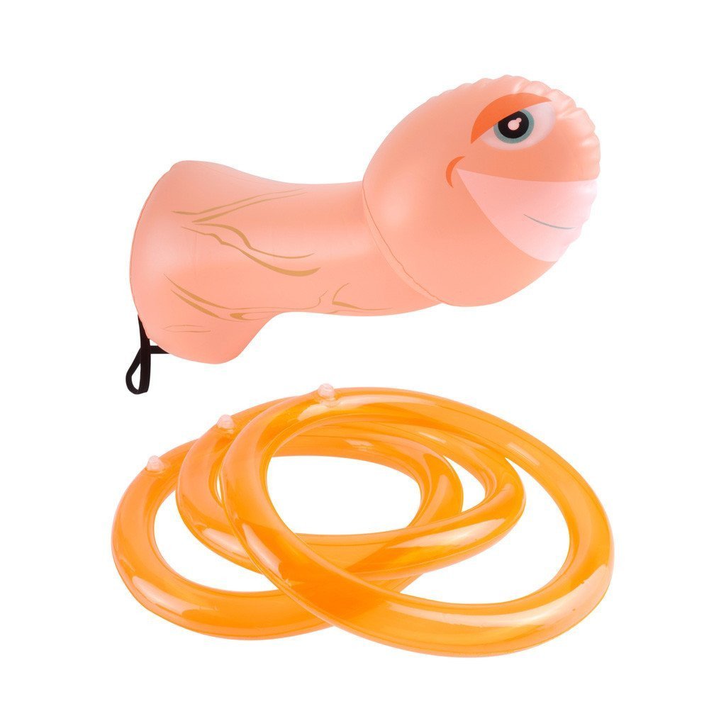 Pipedream - Bachelorette Party Favors Mr. Party Pecker Inflatable  Strap-On Ring Toss Game (Beige) -  Bachelorette Party Novelties  Durio.sg
