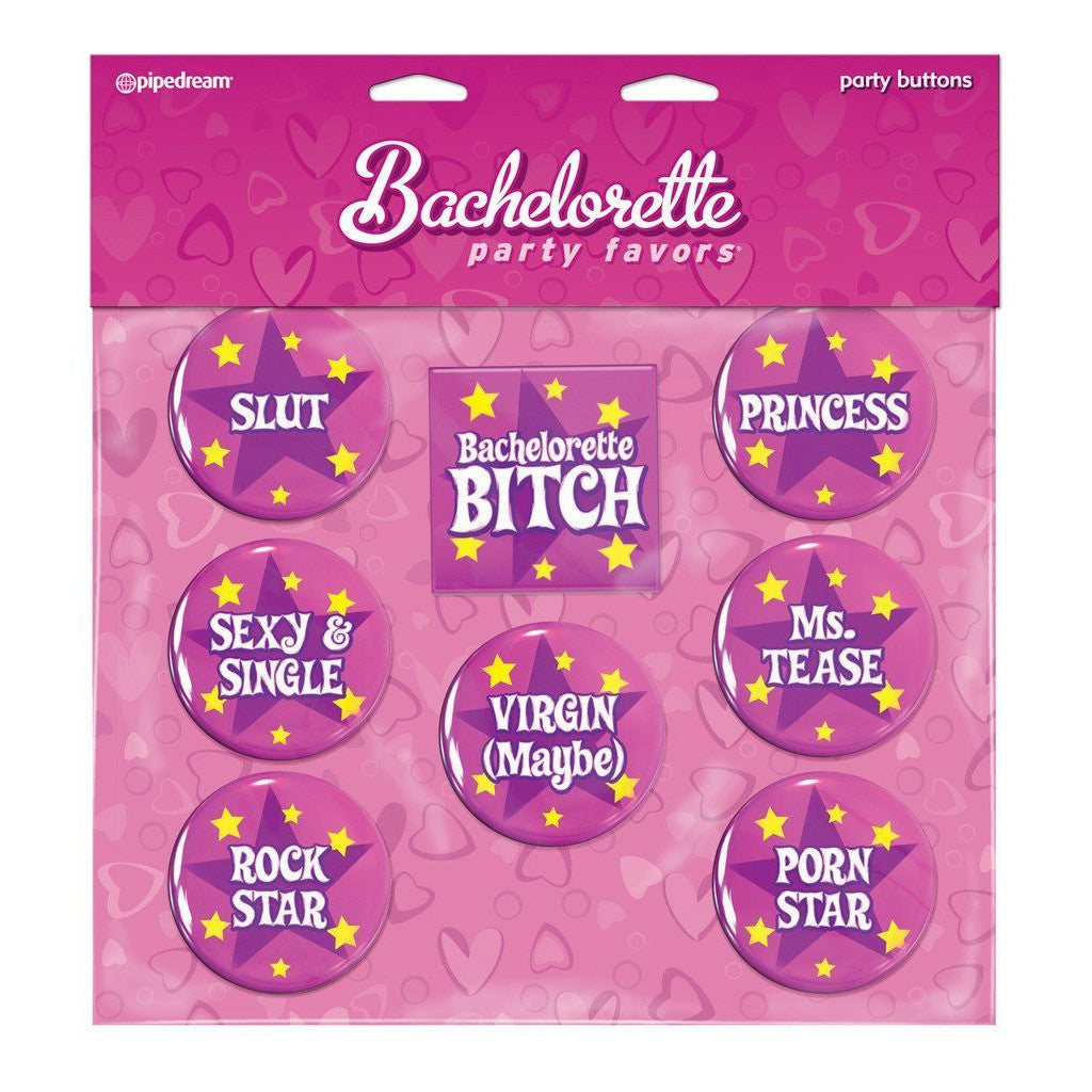 Pipedream - Bachelorette Party Favors Party Buttons (Pink) -  Bachelorette Party Novelties  Durio.sg