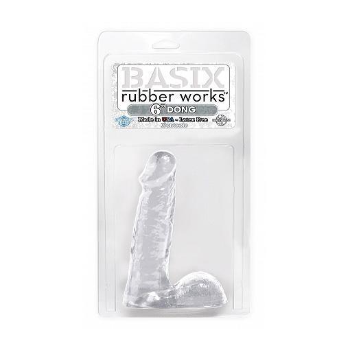 Pipedream - Basix Dong 6&quot; (Clear) -  Realistic Dildo w/o suction cup (Non Vibration)  Durio.sg