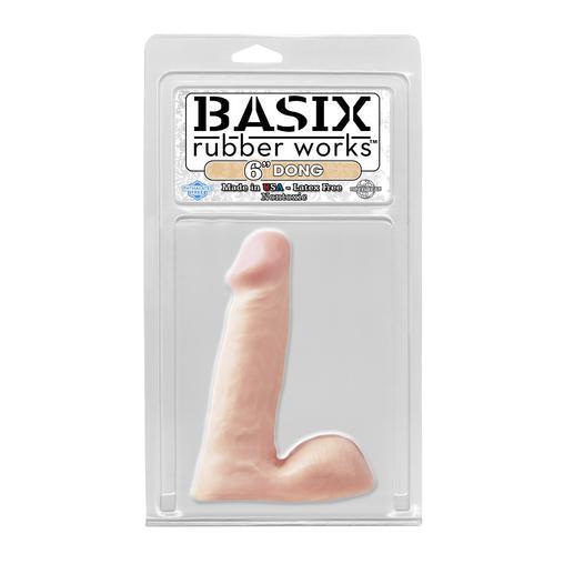 Pipedream - Basix Dong 6" (Flesh) -  Realistic Dildo w/o suction cup (Non Vibration)  Durio.sg