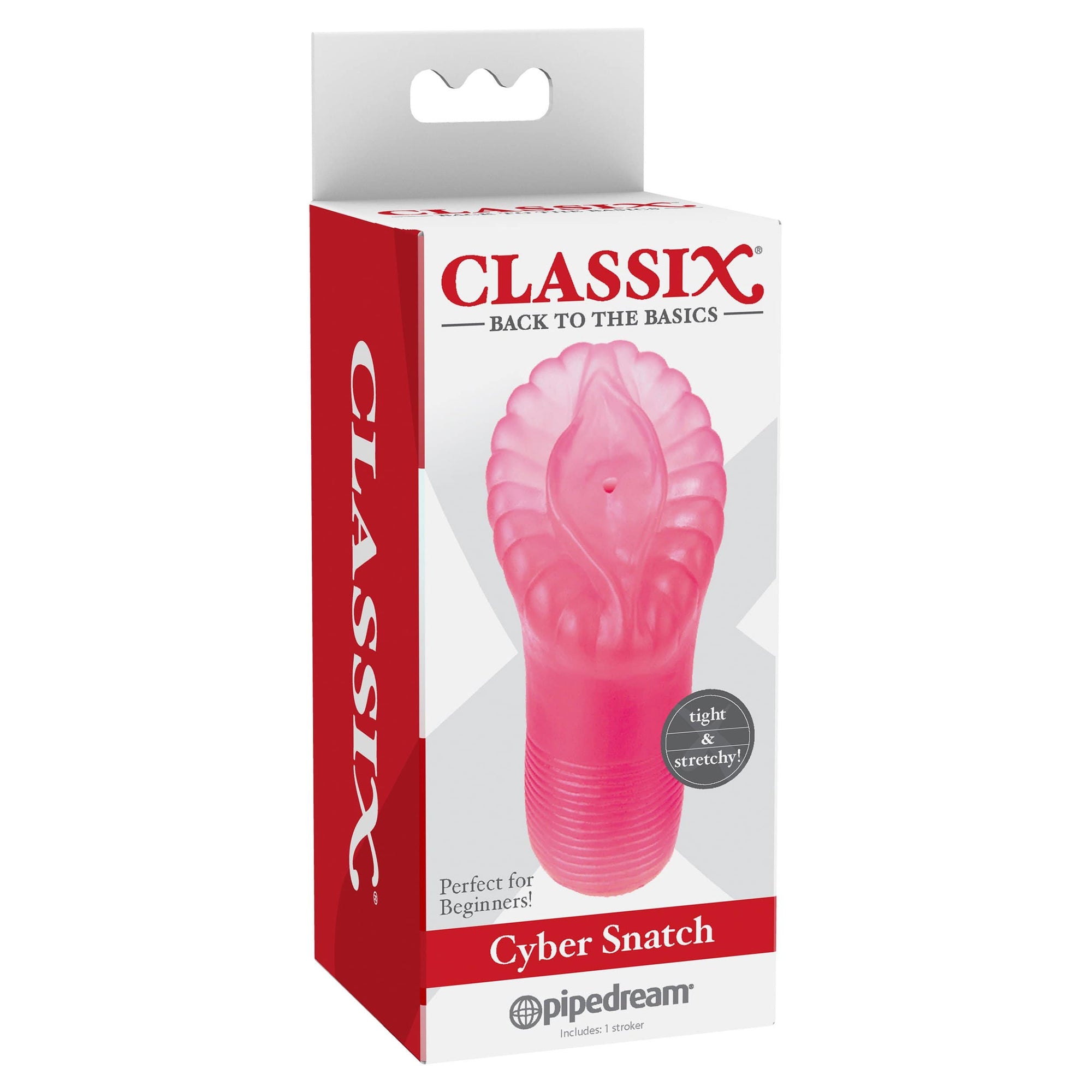 Pipedream - Classix Silicone Snatch Soft Stroker (Pink) -  Masturbator Soft Stroker (Non Vibration)  Durio.sg