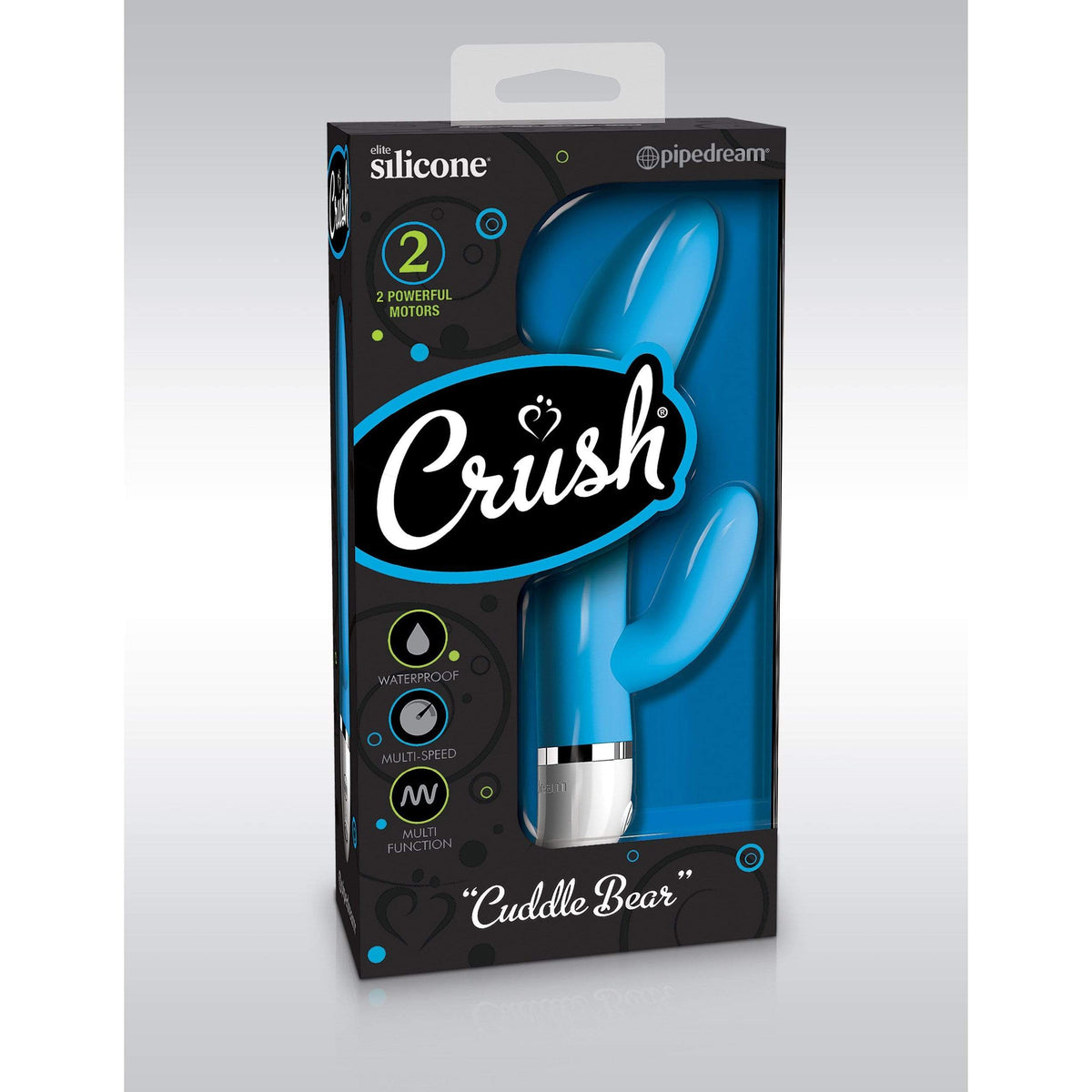Pipedream - Crush Cuddle Bear Rabbit Vibrator (Blue) -  Rabbit Dildo (Vibration) Non Rechargeable  Durio.sg