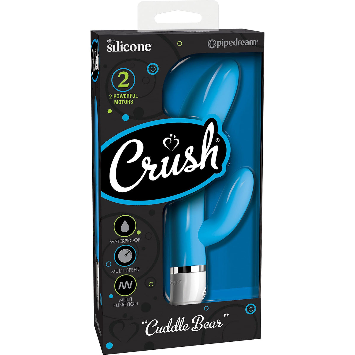 Pipedream - Crush Cuddle Bear Rabbit Vibrator (Blue) -  Rabbit Dildo (Vibration) Non Rechargeable  Durio.sg