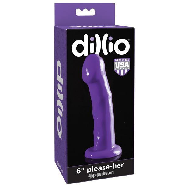 Pipedream - Dillio  6&quot; Please Her Dildo (Purple) -  Realistic Dildo with suction cup (Non Vibration)  Durio.sg