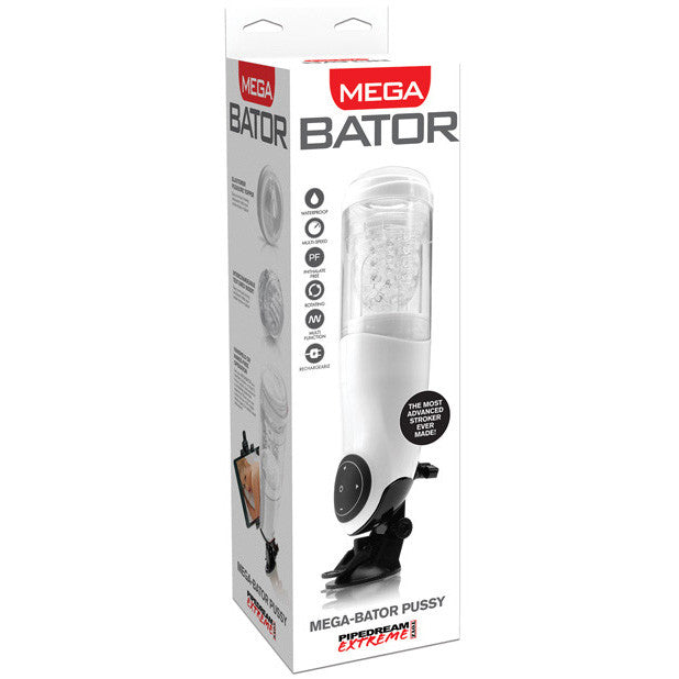 Pipedream - Extreme Mega Bator Rechargeable Strokers Pussy (White) -  Masturbator Vagina (Vibration) Rechargeable  Durio.sg