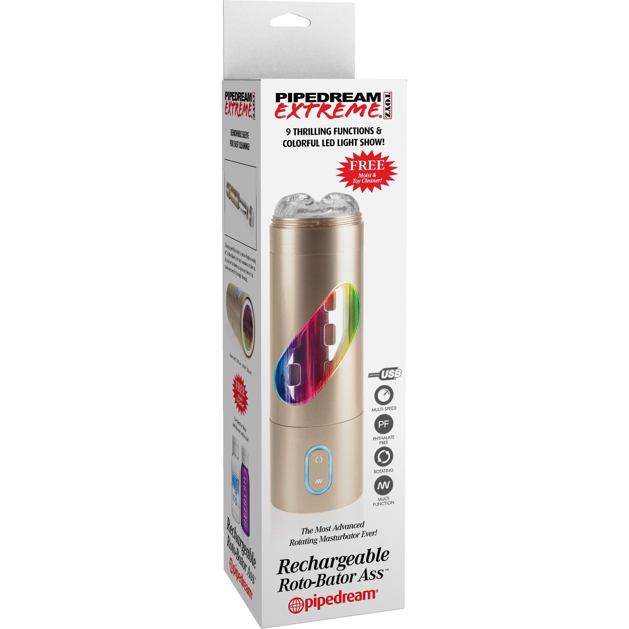 Pipedream - Extreme Rechargeable Roto-Bator Ass Masturbator -  Masturbator Ass (Vibration) Rechargeable  Durio.sg