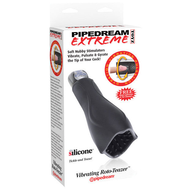 Pipedream - Extreme Vibrating Roto Teazer Masturbator (Black) -  Masturbator Soft Stroker (Vibration) Non Rechargeable  Durio.sg