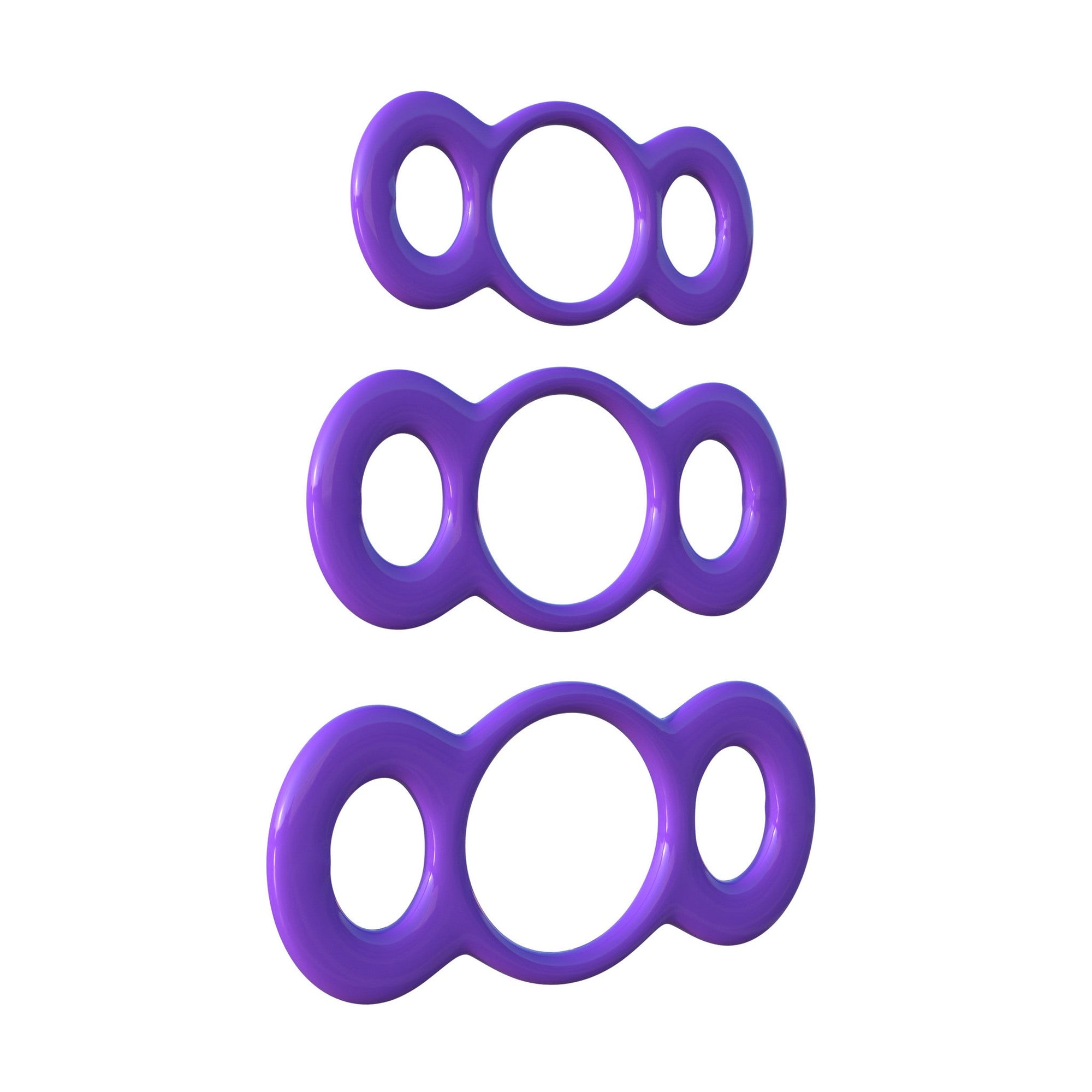 Pipedream - Fantasy C-Ringz 3 Ring Quick Release Trainer Set (Purple) -  Silicone Cock Ring (Non Vibration)  Durio.sg