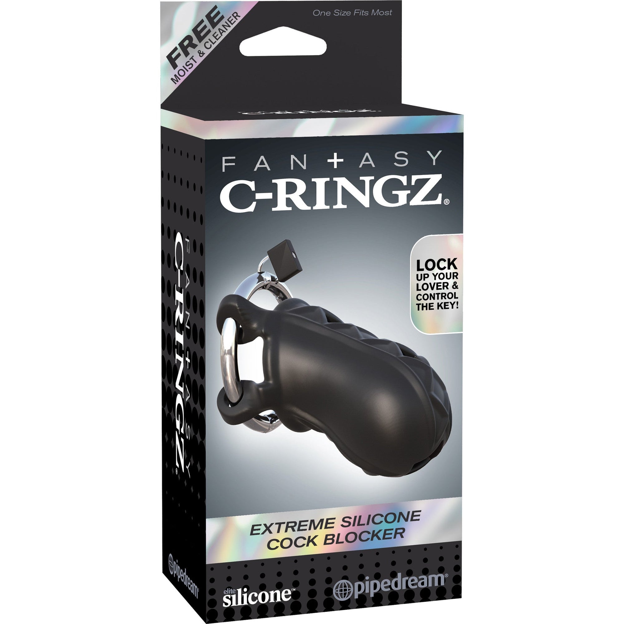 Pipedream - Fantasy C-Ringz Extreme Silicone Cock Blocker -  Silicone Cock Cage (Non Vibration)  Durio.sg