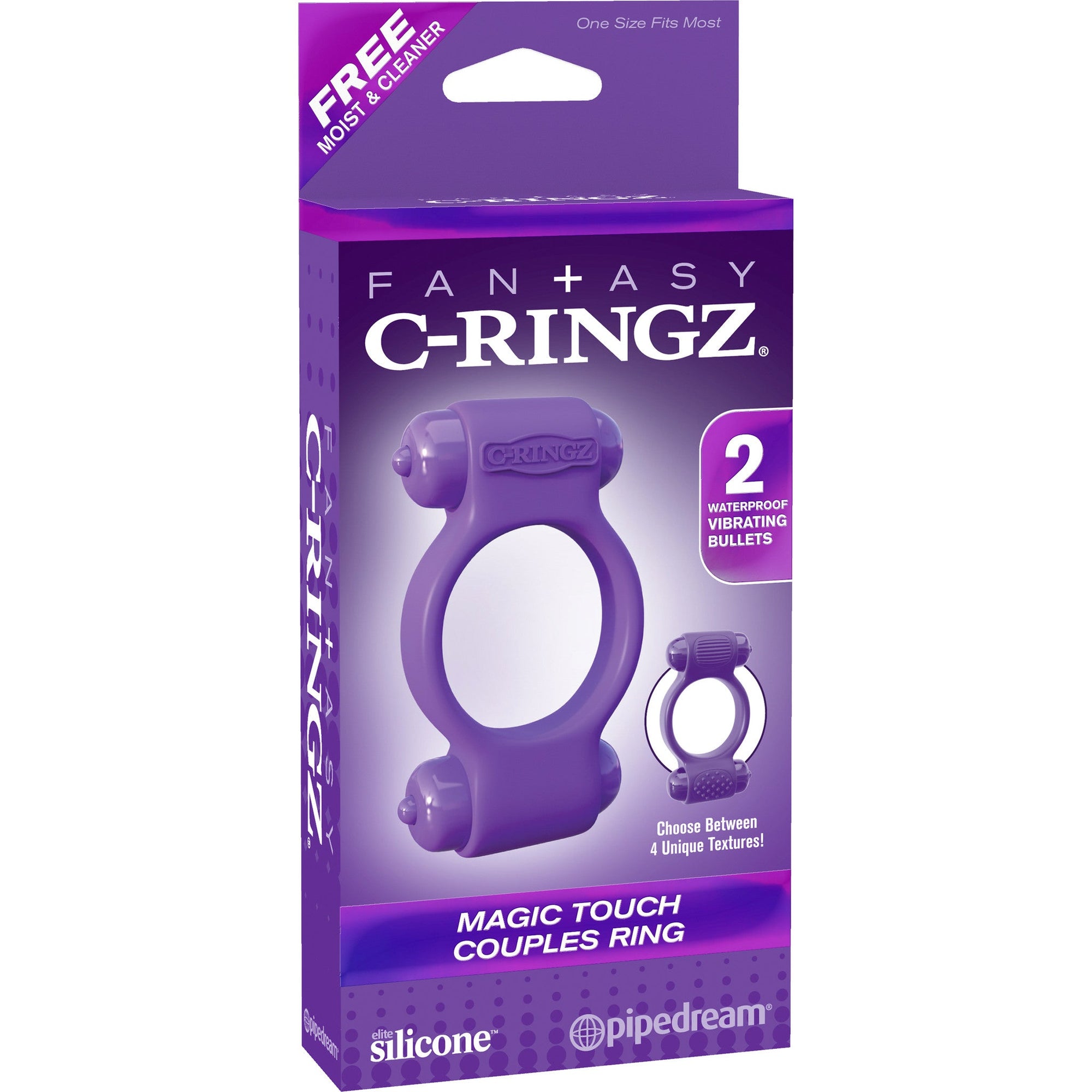 Pipedream - Fantasy C-Ringz Magic Touch Couples Ring (Purple) -  Silicone Cock Ring (Vibration) Non Rechargeable  Durio.sg