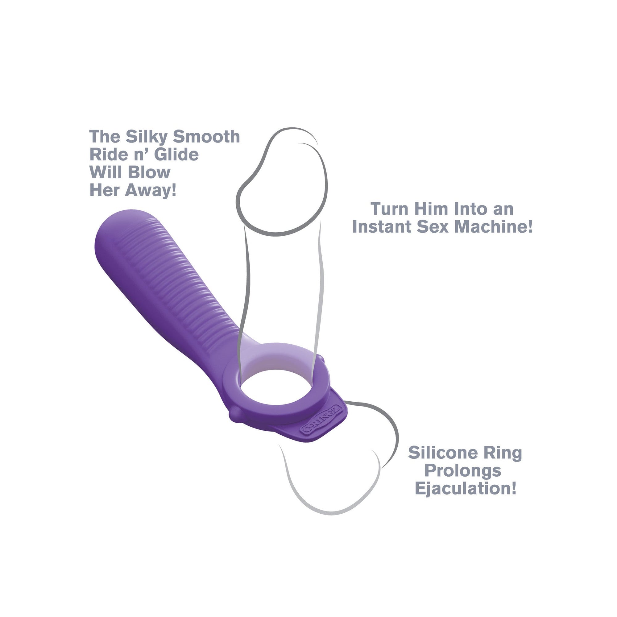 Pipedream - Fantasy C-Ringz Ride N' Glide Couples Cock Ring -  Silicone Cock Ring (Vibration) Non Rechargeable  Durio.sg