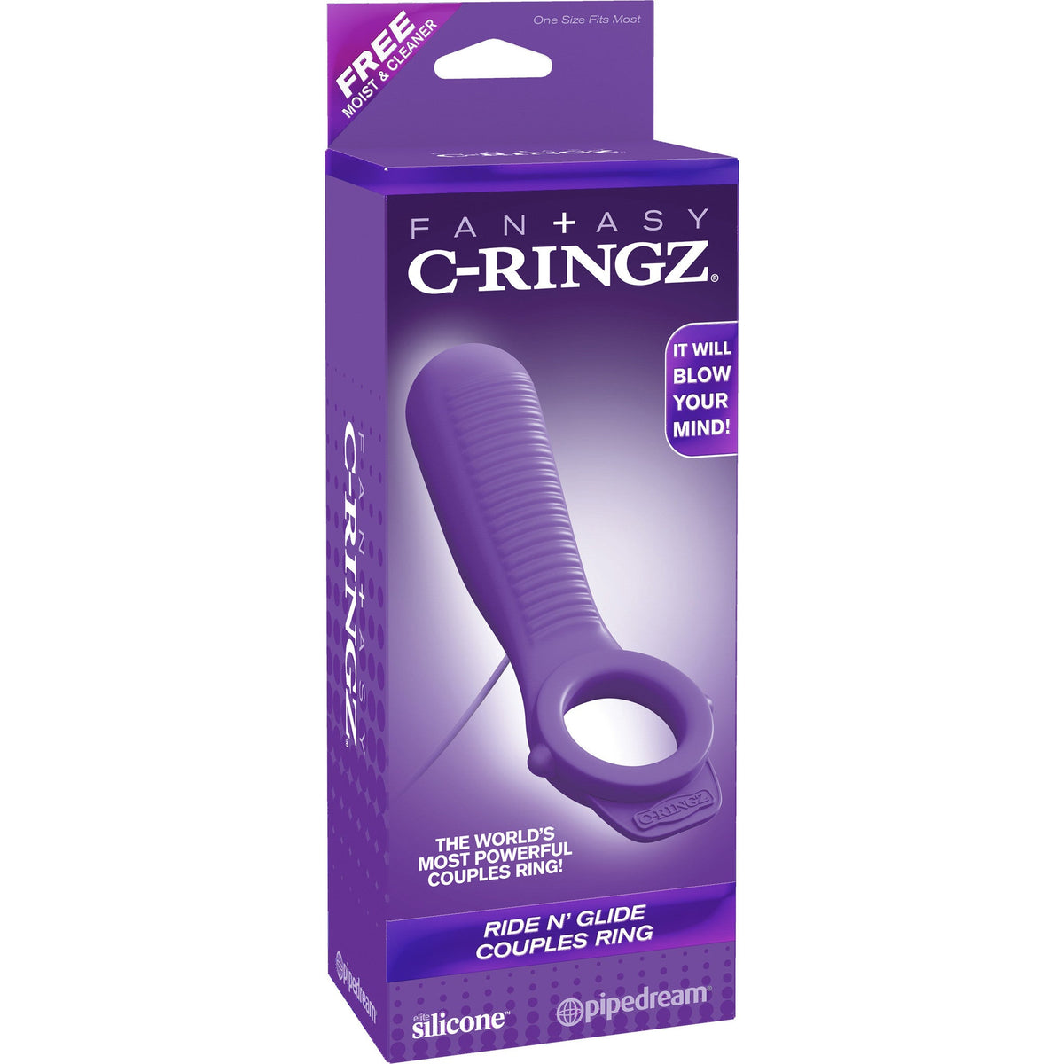 Pipedream - Fantasy C-Ringz Ride N&#39; Glide Couples Cock Ring -  Silicone Cock Ring (Vibration) Non Rechargeable  Durio.sg