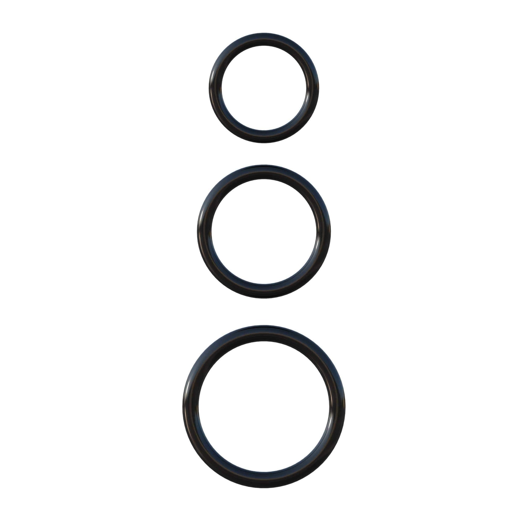 Pipedream - Fantasy C Ringz Silicone 3 Ring Stamina Set (Black) -  Silicone Cock Ring (Non Vibration)  Durio.sg