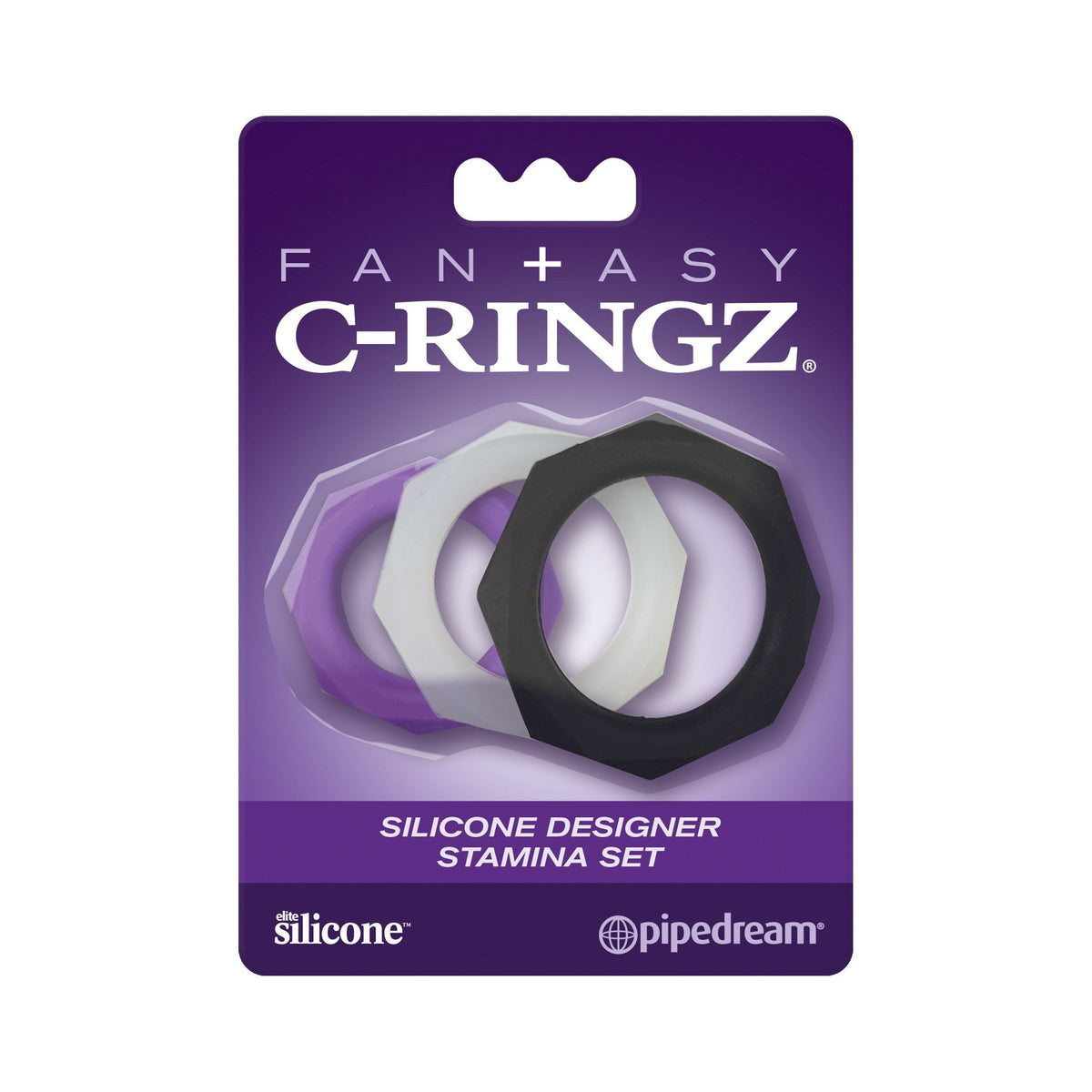 Pipedream - Fantasy C-Ringz Silicone Designer Stamina Cock Ring Set (Multi Colour) -  Silicone Cock Ring (Non Vibration)  Durio.sg