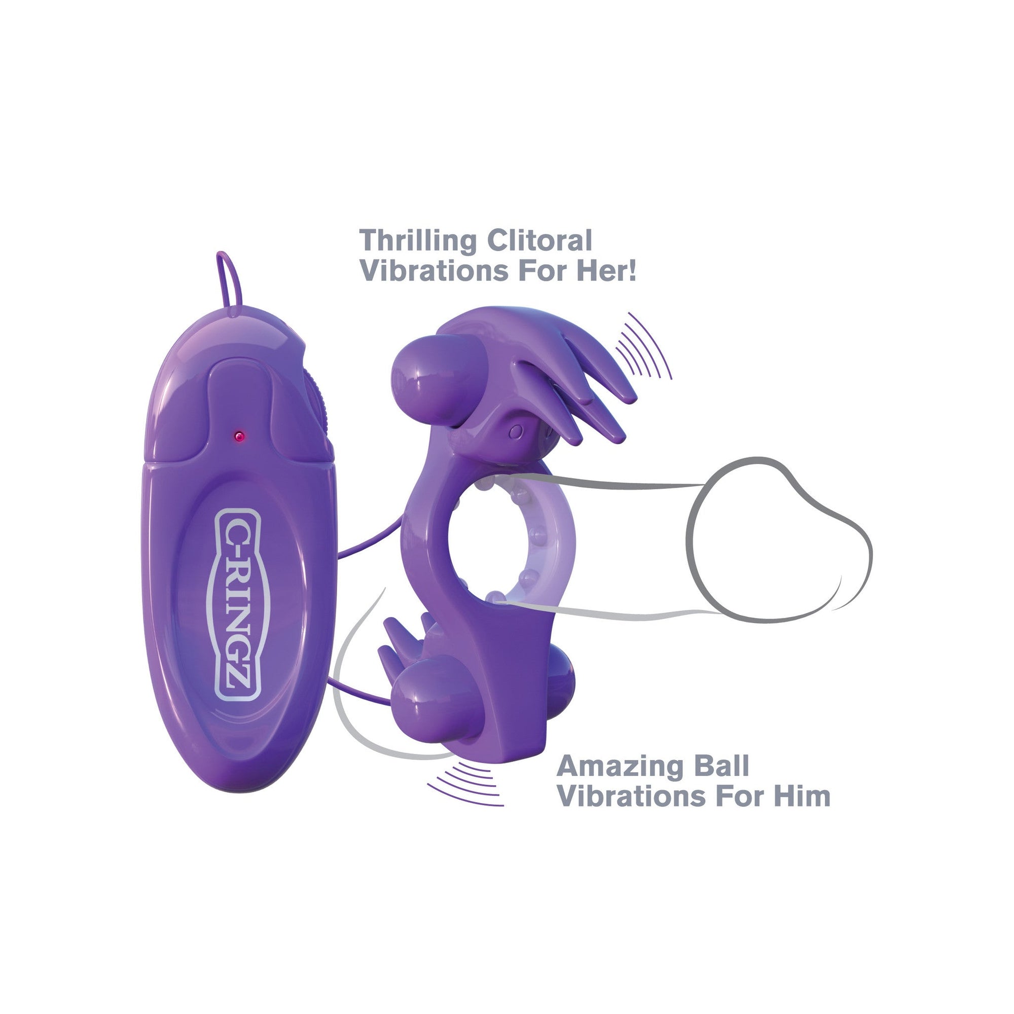 Pipedream - Fantasy C-Ringz Wonderful Wabbit Remote Control Cock Ring -  Remote Control Cock Ring (Vibration) Non Rechargeable  Durio.sg