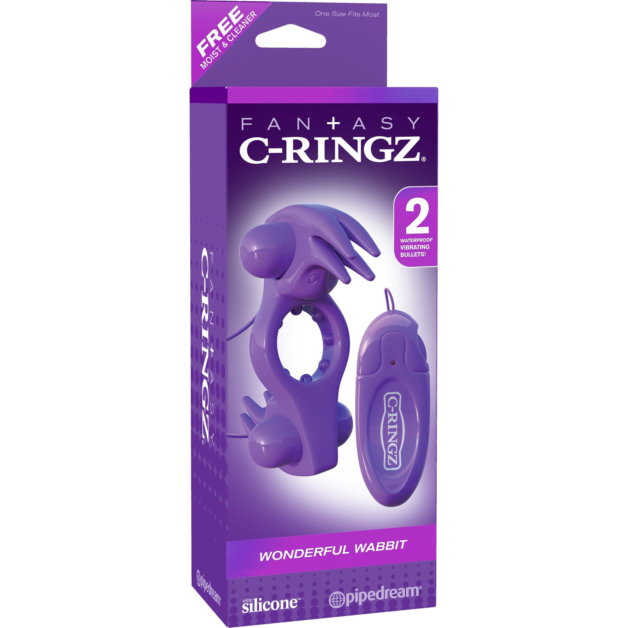Pipedream - Fantasy C-Ringz Wonderful Wabbit Remote Control Cock Ring -  Remote Control Cock Ring (Vibration) Non Rechargeable  Durio.sg