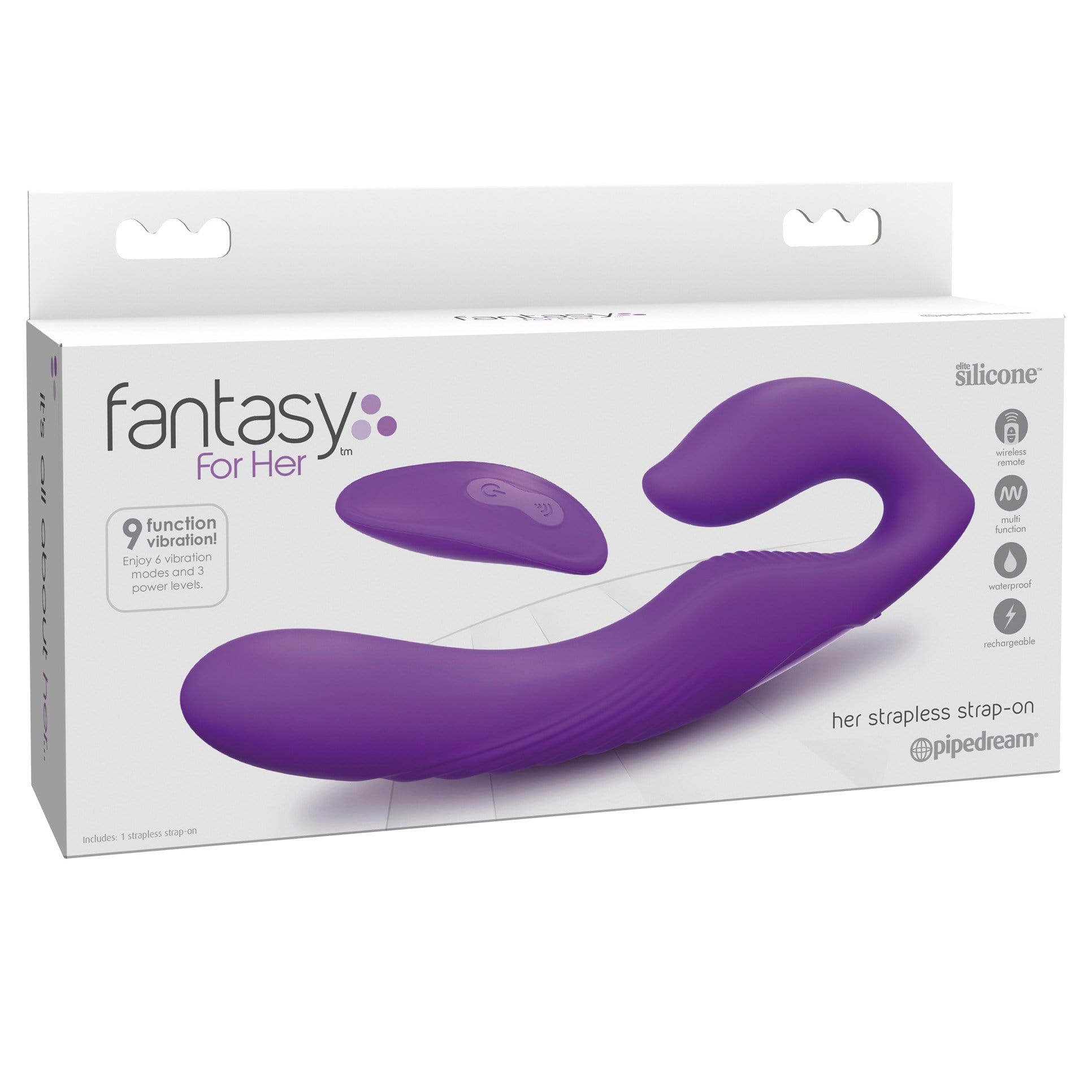 Pipedream - Fantasy For Her Her Ultimate Strapless Strap On (Purple) -  Remote Control (Wireless) Strap On with Dildo for Reverse Insertion (Vibration) Rechargeable  Durio.sg
