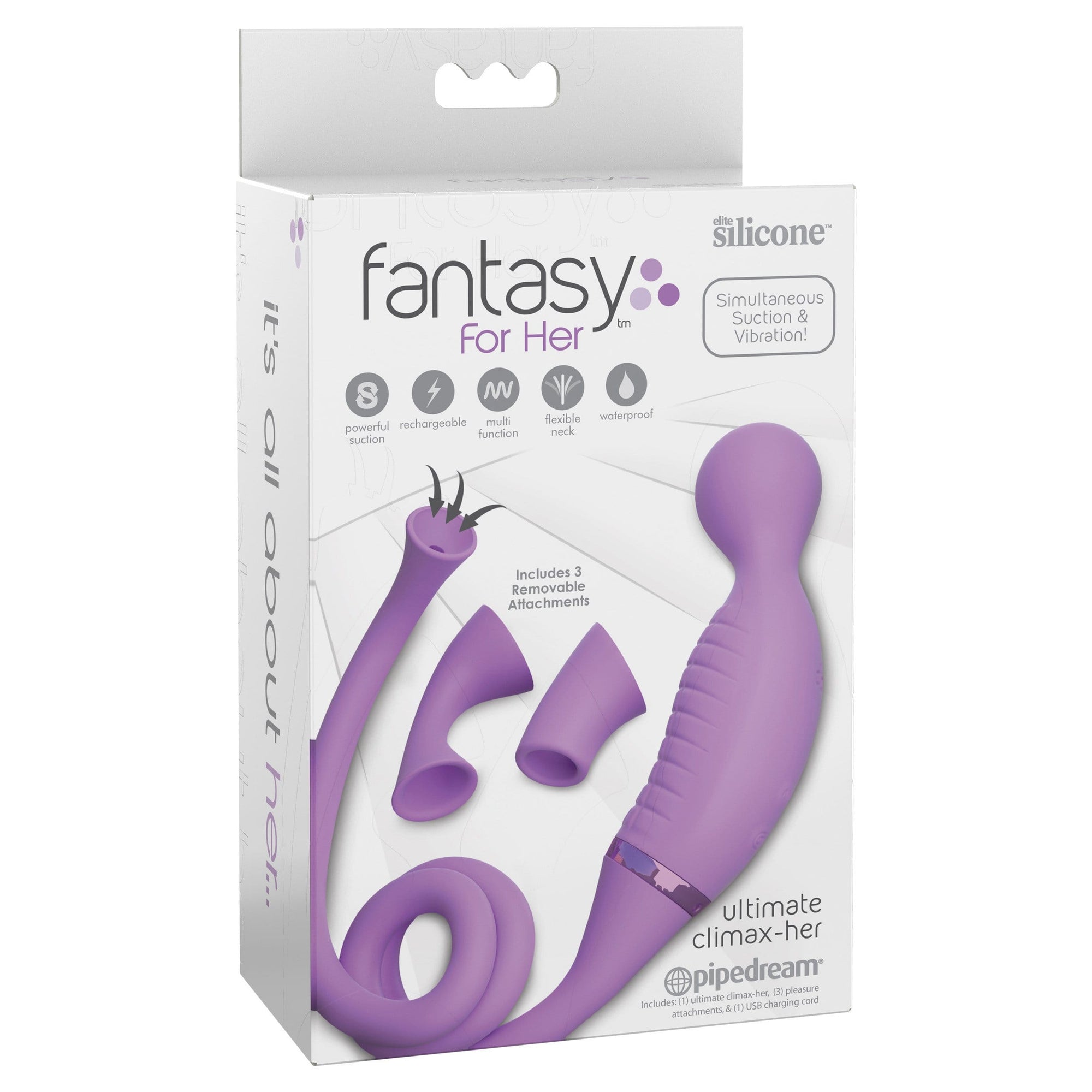Pipedream - Fantasy For Her Ultimate Climax Her Clit Massager (Purple) -  Clit Massager (Vibration) Non Rechargeable  Durio.sg