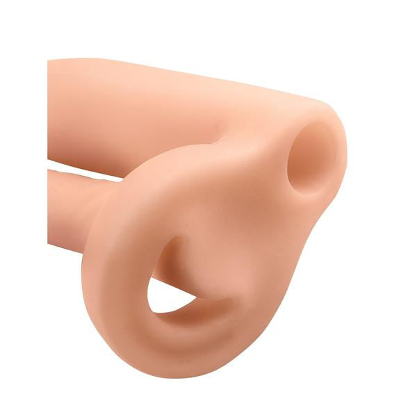 Pipedream - Fantasy X-tensions Double Trouble Girth Gainer (Beige) -  Cock Sleeves (Vibration) Non Rechargeable  Durio.sg