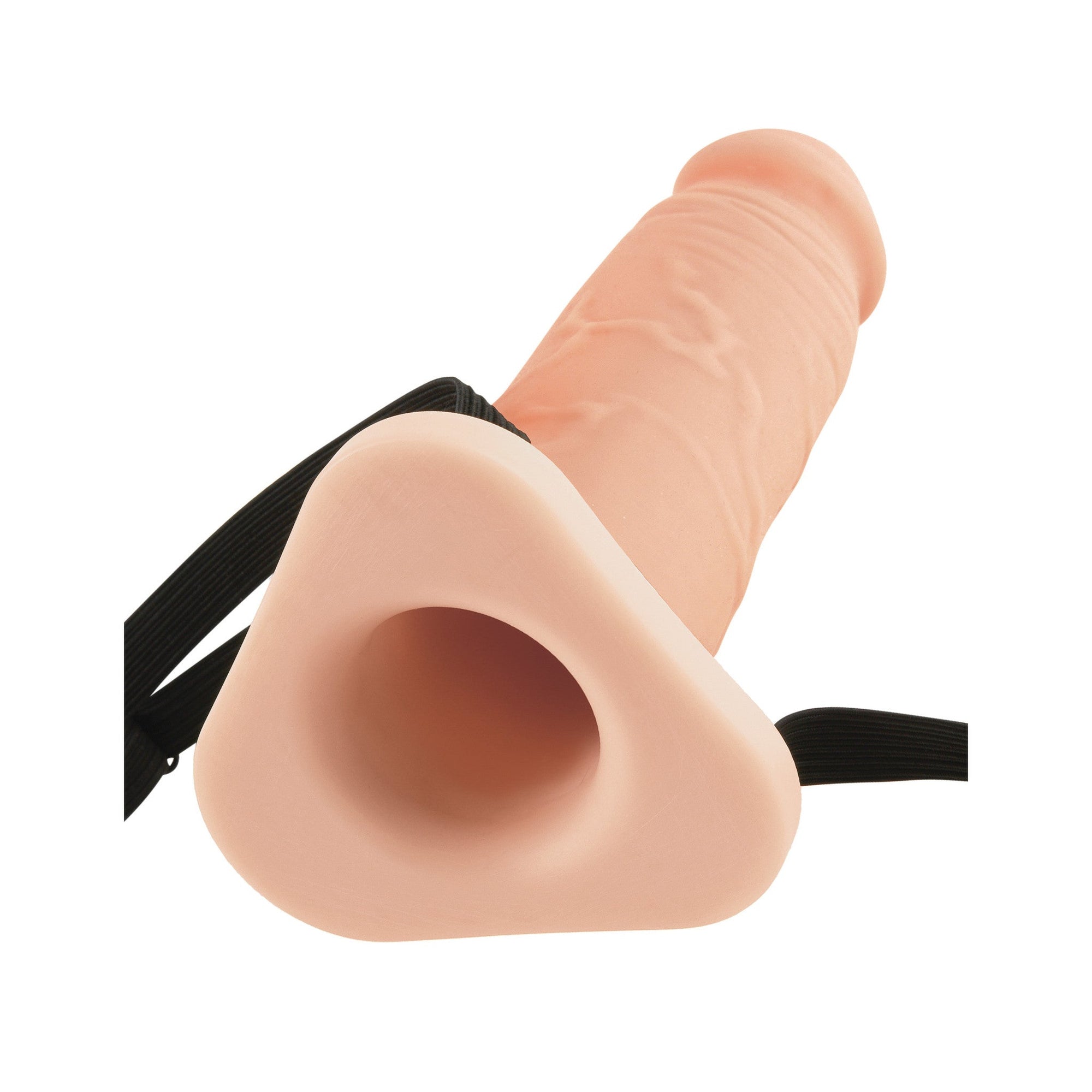 Pipedream - Fantasy X-tensions Silicone Hollow Extension 8" (Flesh) -  Strap On with Hollow Dildo for Male (Non Vibration)  Durio.sg