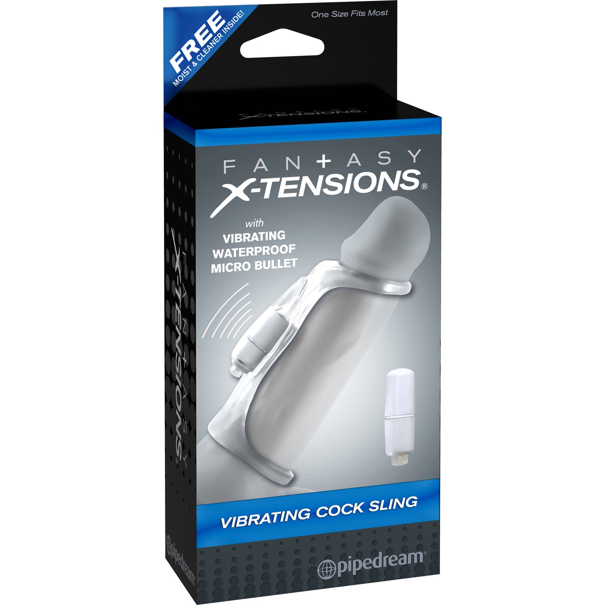 Pipedream - Fantasy X-tensions Vibrating Cock Sling -  Cock Sleeves (Vibration) Non Rechargeable  Durio.sg