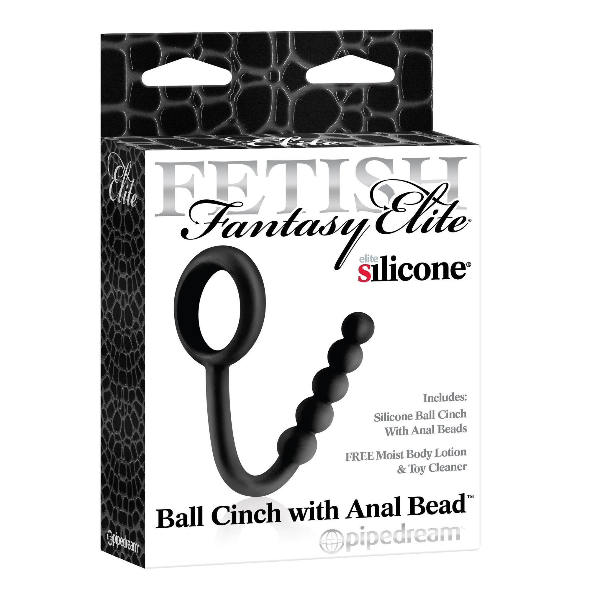 Pipedream - Fetish Fantasy Elite Ball Cinch With Anal Bead (Black) -  Anal Beads (Non Vibration)  Durio.sg