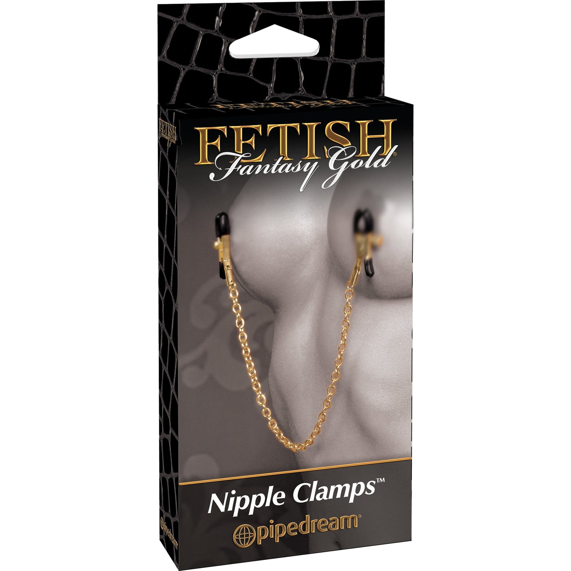 Pipedream - Fetish Fantasy Gold Nipple Chain Clamps -  Nipple Clamps (Non Vibration)  Durio.sg