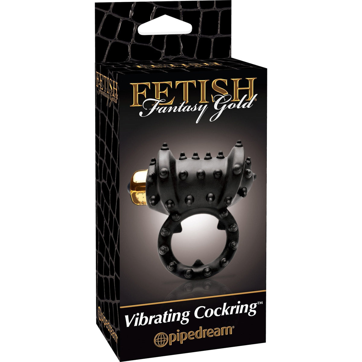 Pipedream - Fetish Fantasy Gold Vibrating Cock Ring (Black) -  Rubber Cock Ring (Vibration) Non Rechargeable  Durio.sg