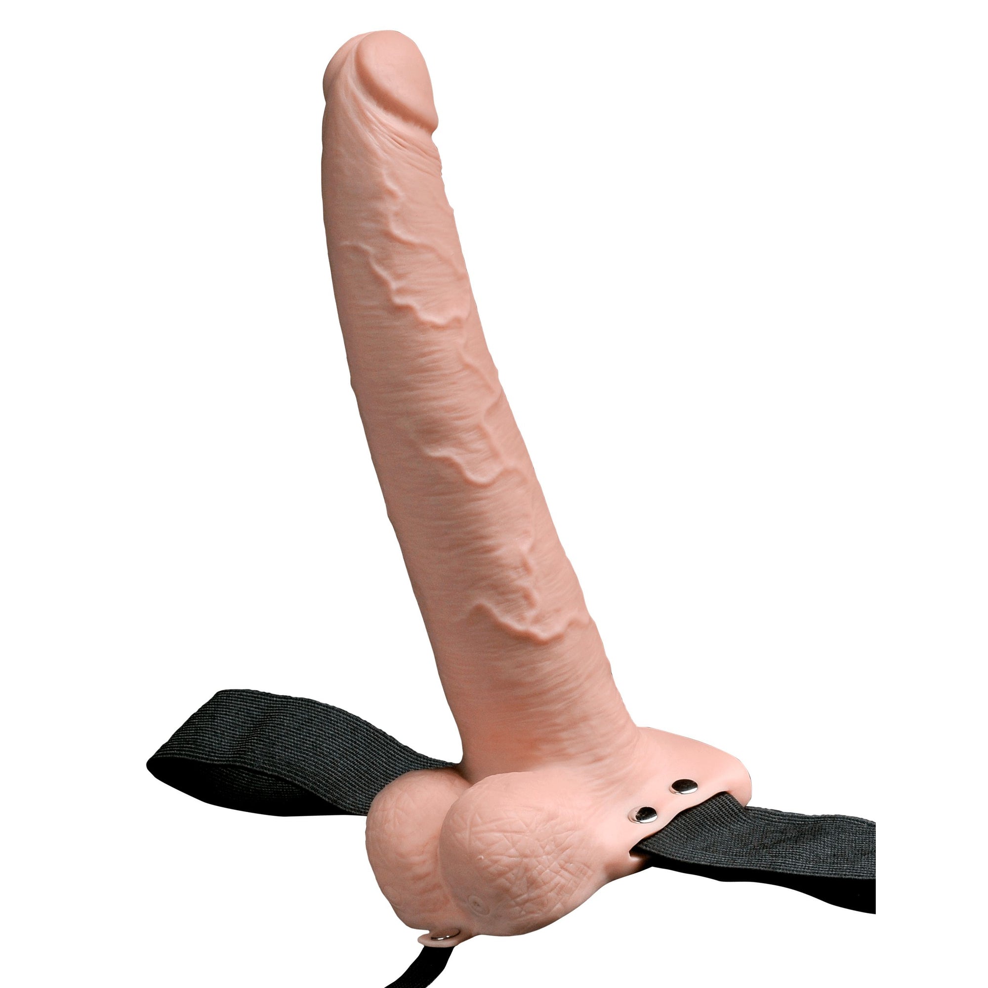 Pipedream - Fetish Fantasy Hollow Rechargeable Strap On with Balls 9" (Beige) -  Strap On with Hollow Dildo for Male (Vibration) Non Rechargeable  Durio.sg