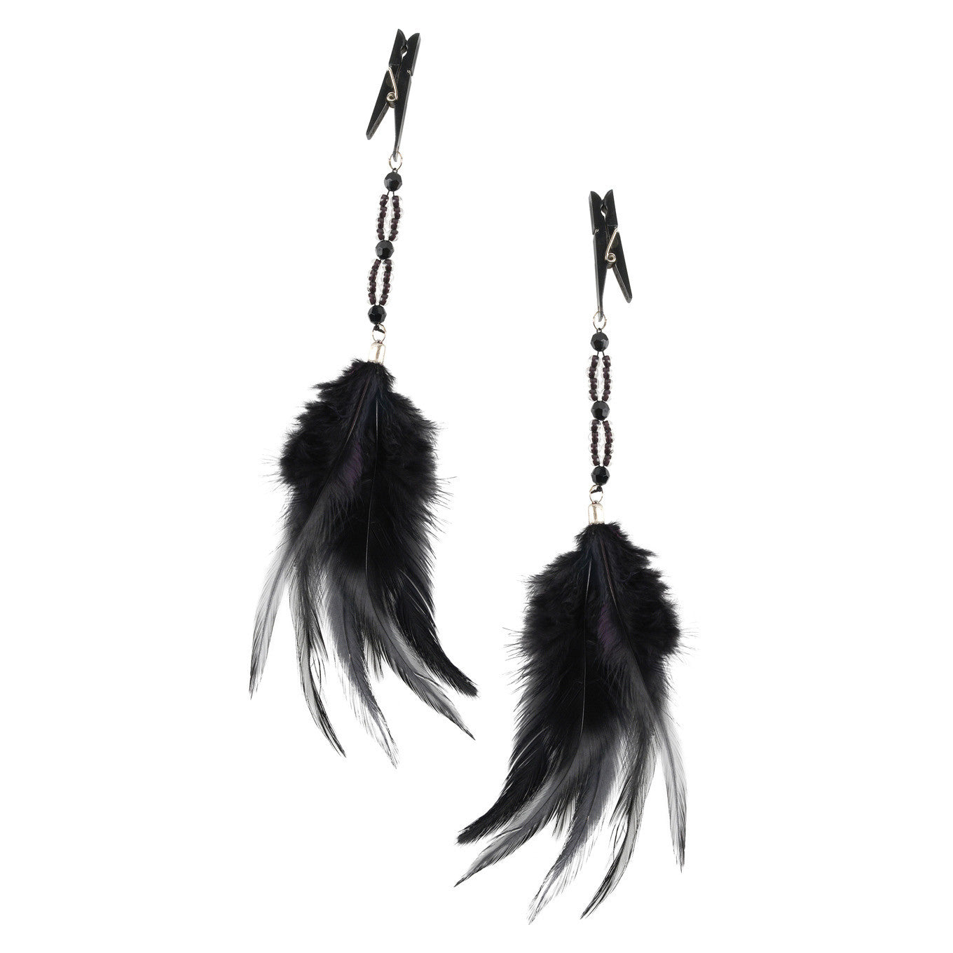 Pipedream - Fetish Fantasy Limited Edition Fancy Feather Clamps -  Nipple Clamps (Non Vibration)  Durio.sg
