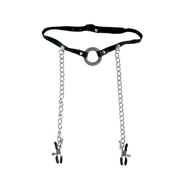 Pipedream - Fetish Fantasy Limited Edition O-Ring Gag &amp; Nipple Clamps -  Nipple Clamps (Non Vibration)  Durio.sg