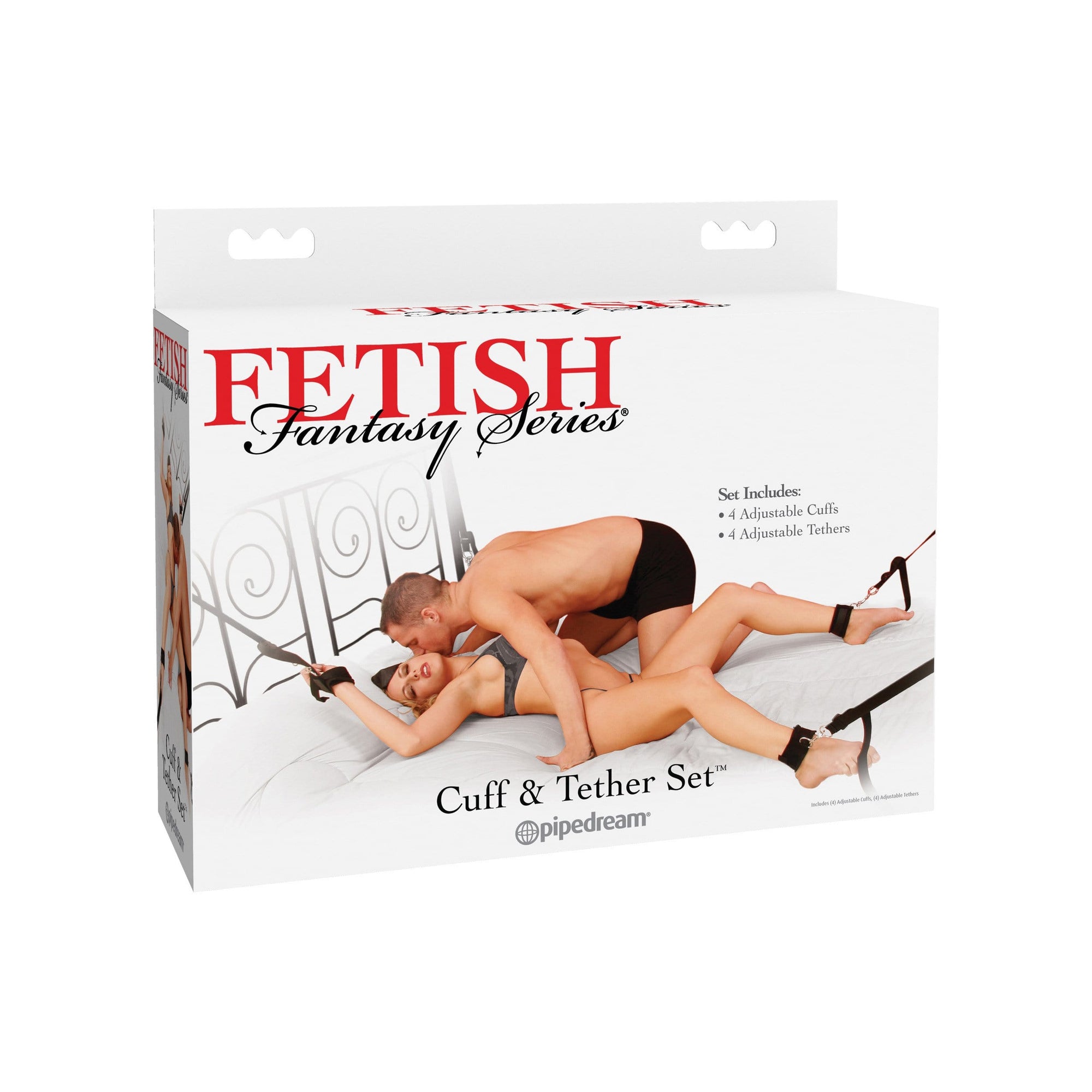 Pipedream - Fetish Fantasy Series Cuff and Tether Set (Black) -  Bed Restraint  Durio.sg
