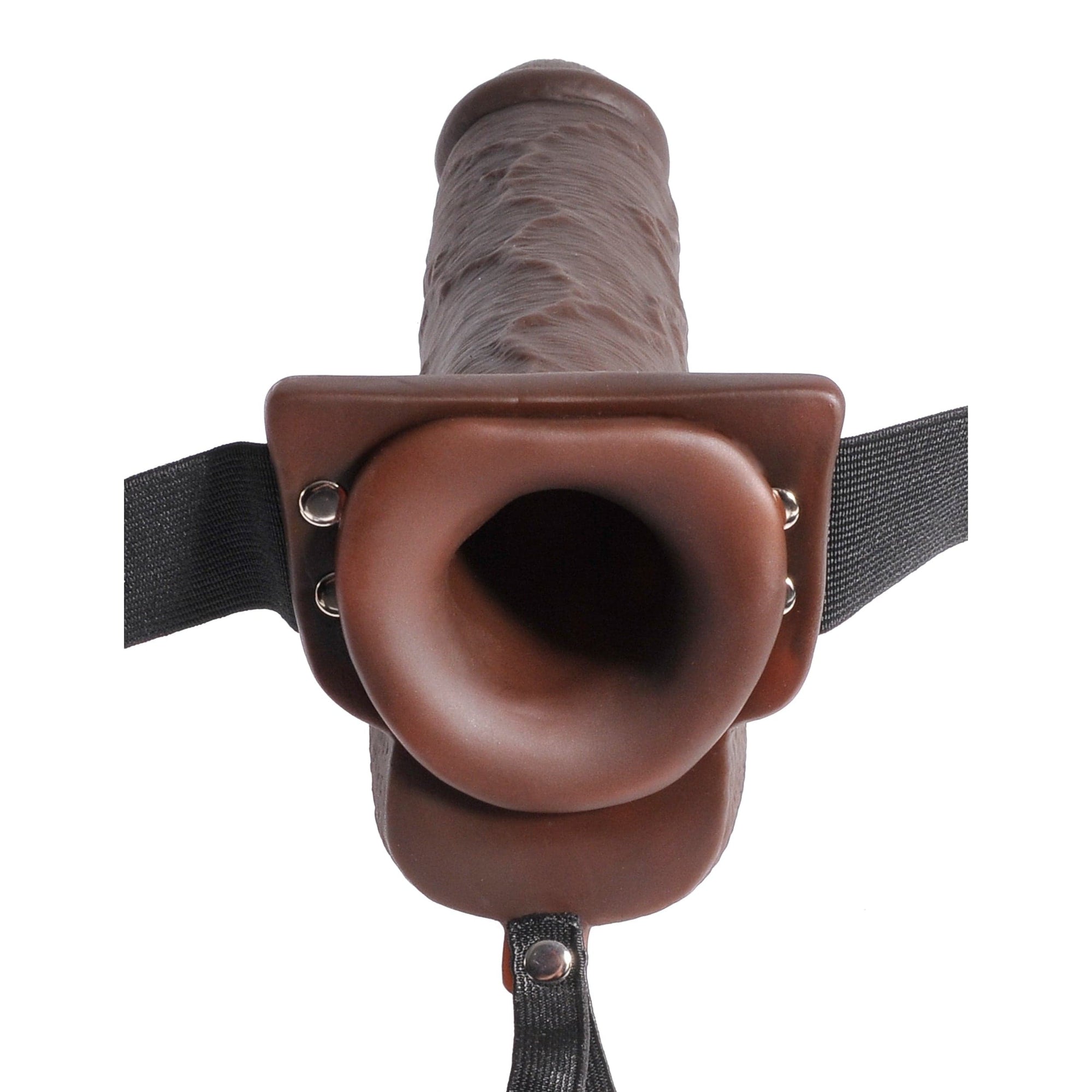 Pipedream - Fetish Fantasy Series Hollow Squirting Strap On Dildo with Balls 9" (Brown) -  Strap On with Hollow Dildo for Male (Non Vibration)  Durio.sg